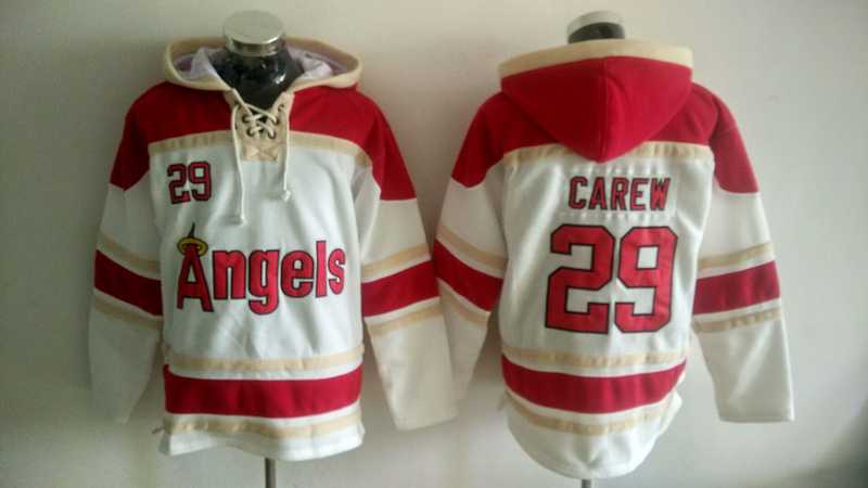 Los Angeles Angels Of Anaheim #29 Rod Carew White Sawyer Hooded Sweatshirt MLB Hoodie,We sell and wholesale Los Angeles Angels Of Anaheim #29 Rod Carew White Sawyer Hooded Sweatshirt MLB Hoodie on line form chian!